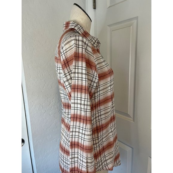 PENDLETON Women100% Cotton Plaid Button Down Shirt Small - Picture 4 of 10